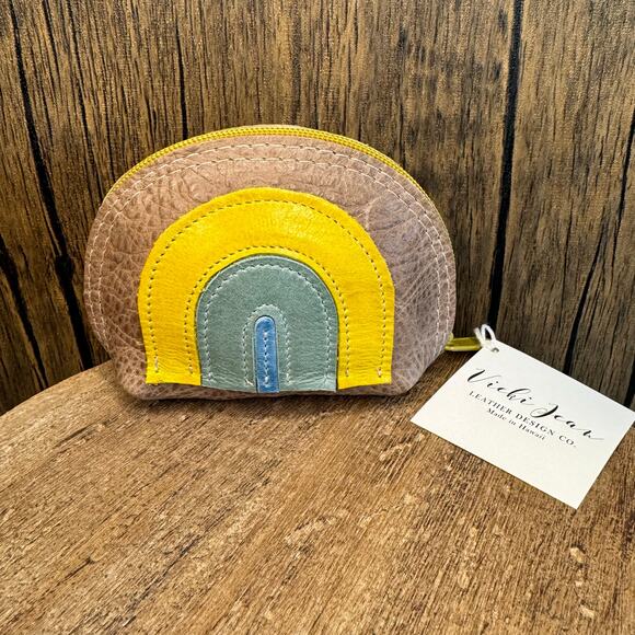 Genuine Leather Makeup Bag Cosmetics Bag NEW Boho Travel Small batch Sustainable - Picture 1 of 9